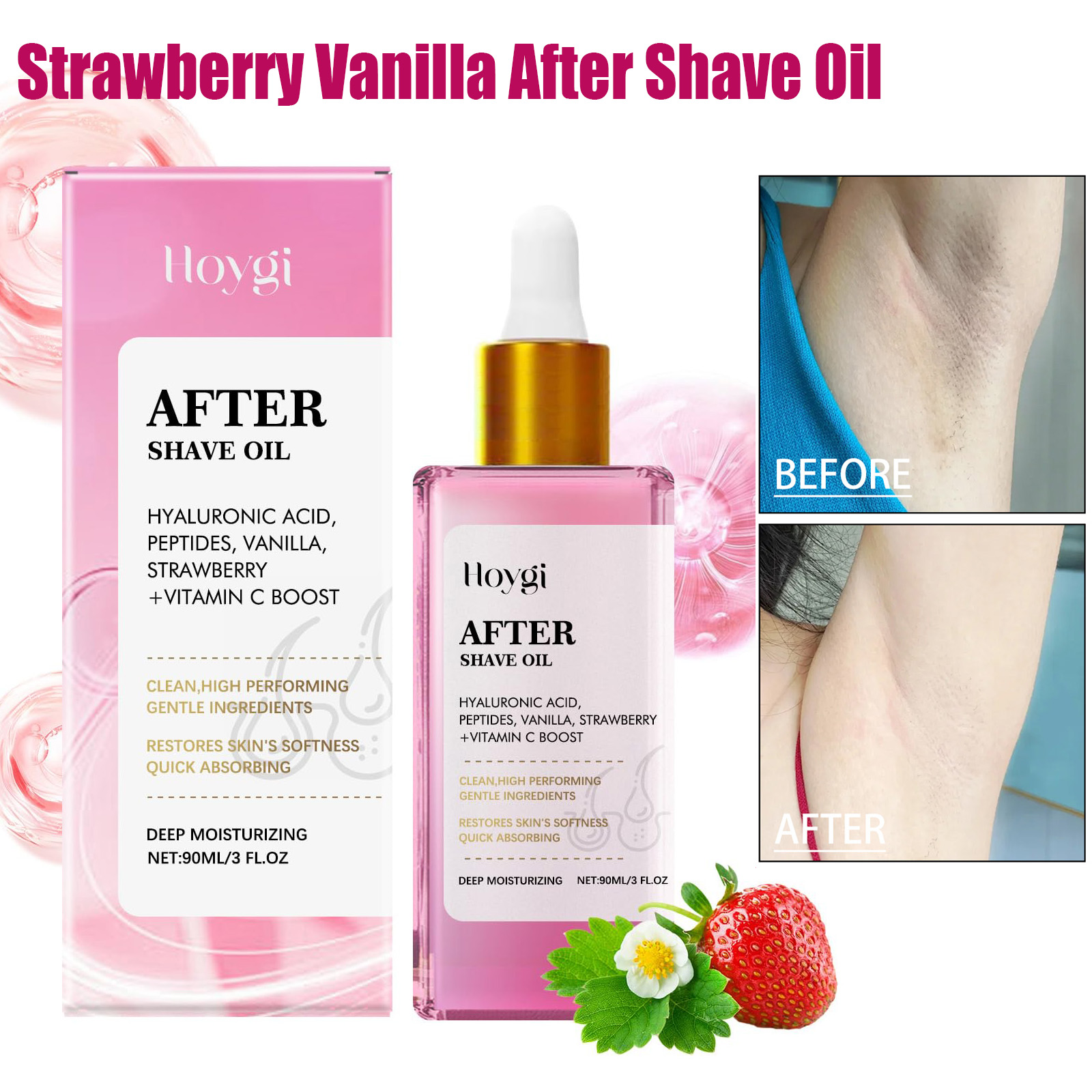 Hair Removal Cream - Tıraş Sonrası Yağ Çilek Kokulu Cildi