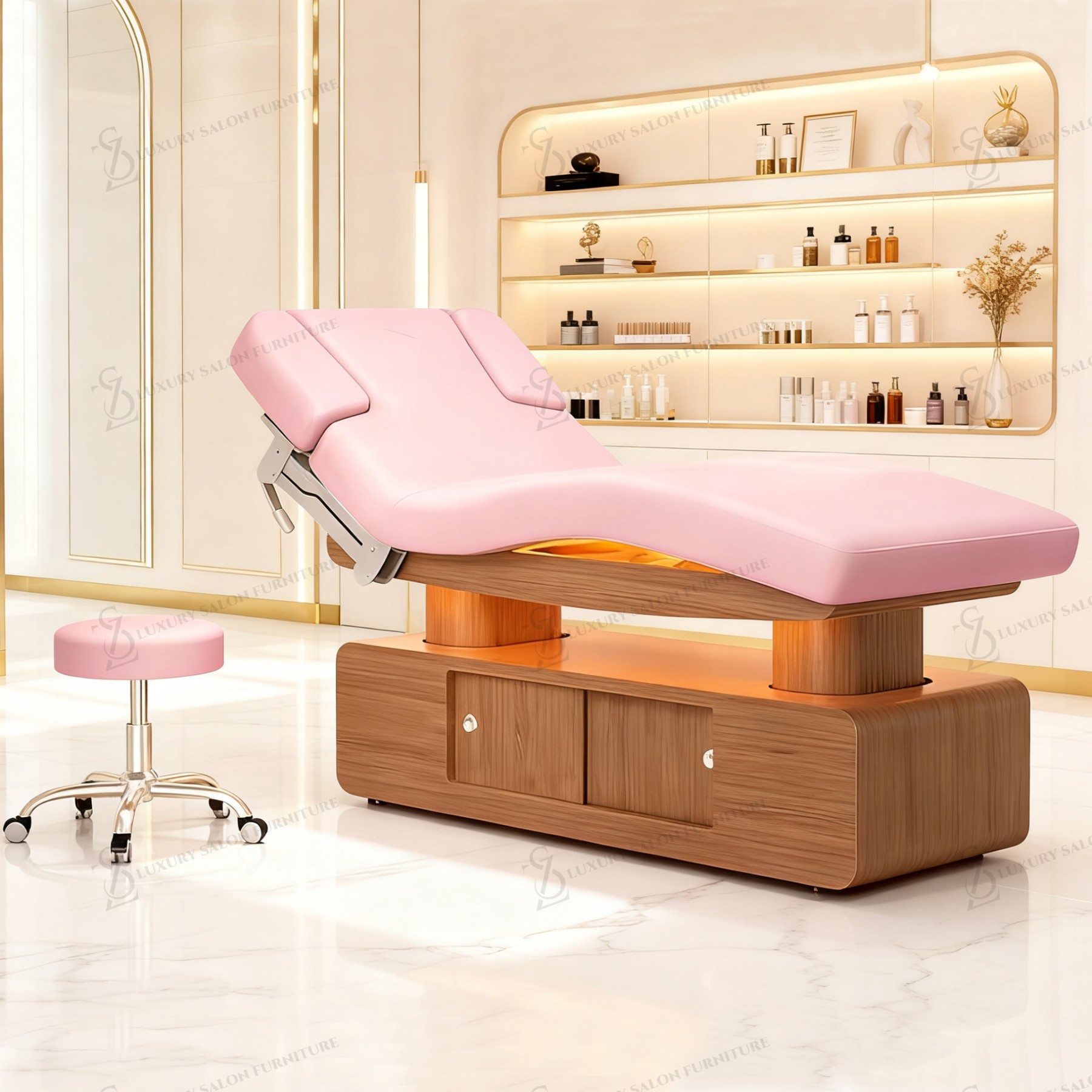 Wellness Spa And Massage - Lüks 3/4 Motorlu Pembe Güzellik Yatağı